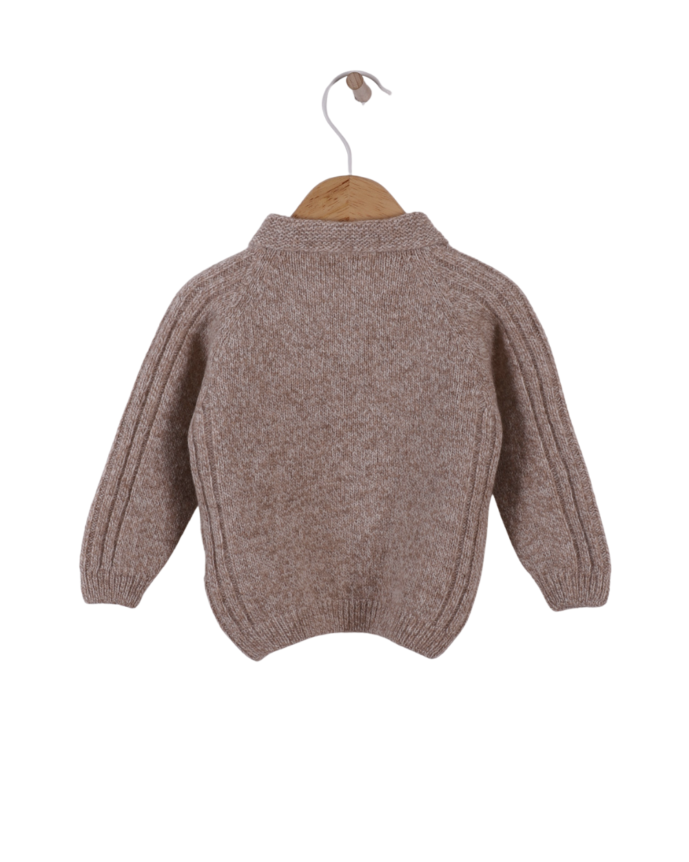 Camisola Polo Tricotada em Lã Merino