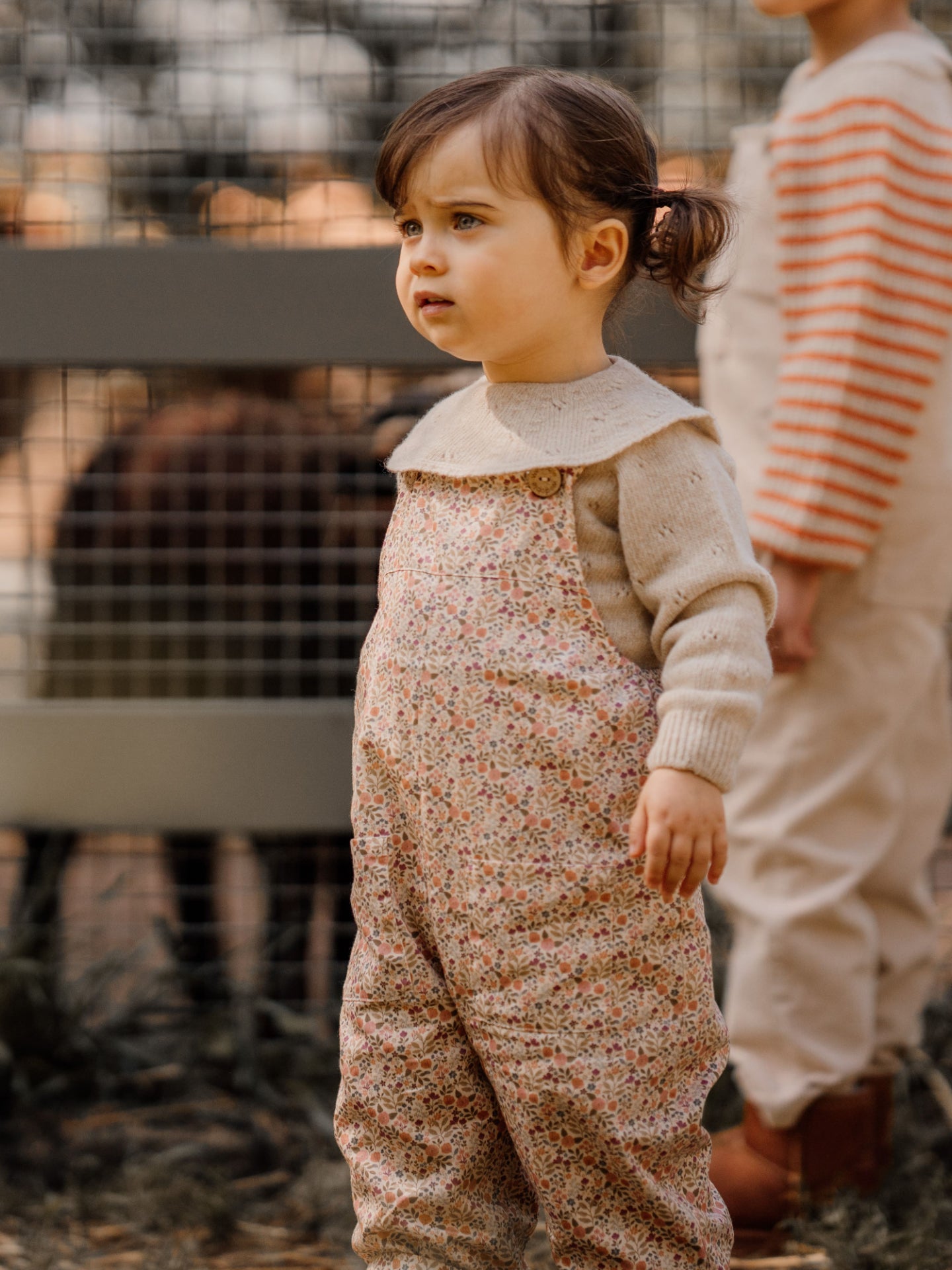 Floral Pattern Dungarees