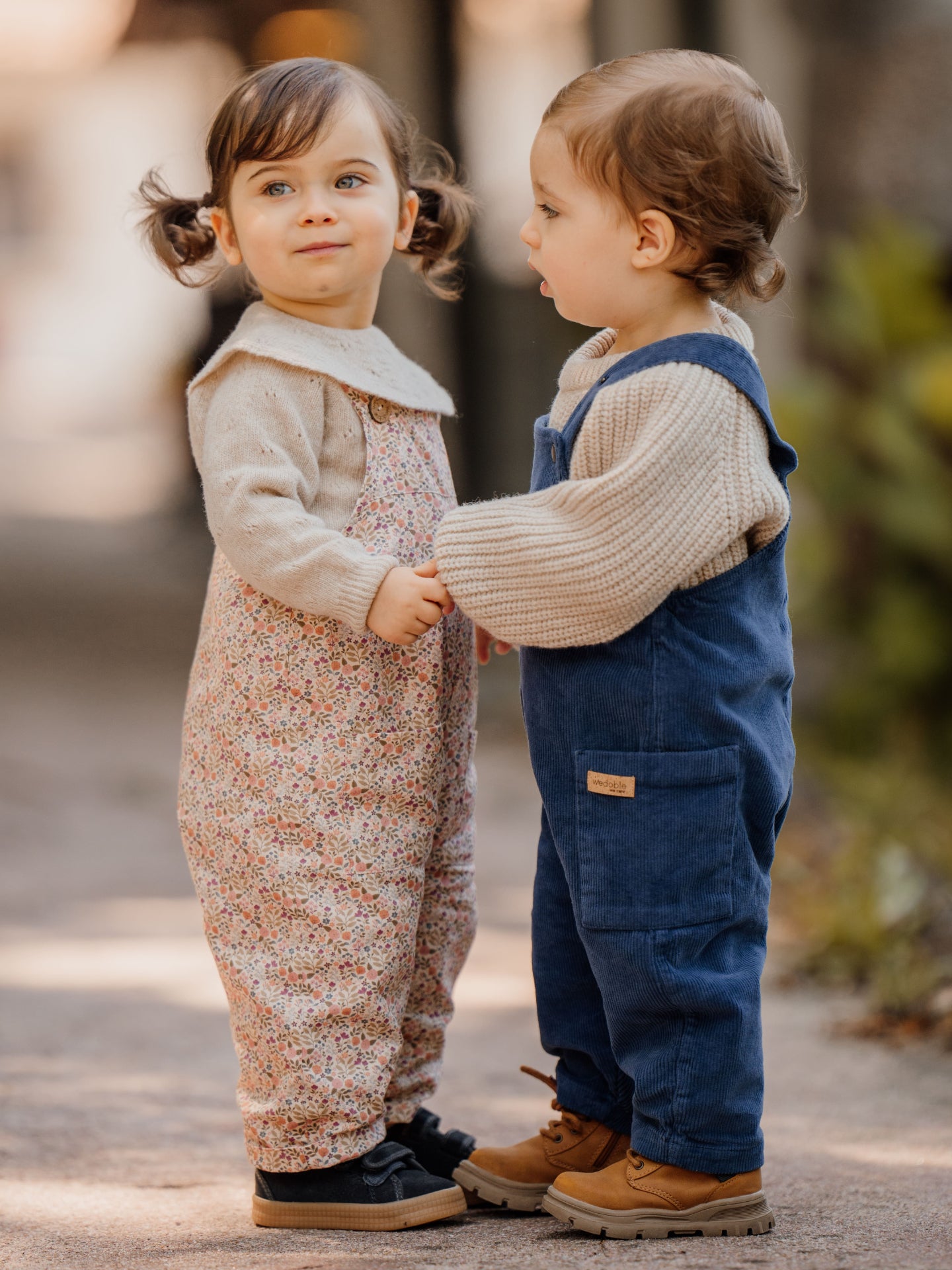 Floral Pattern Dungarees