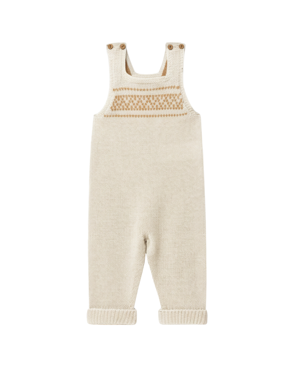 Jardineira Tricotada Jacquard Lã | Cute and Sweet