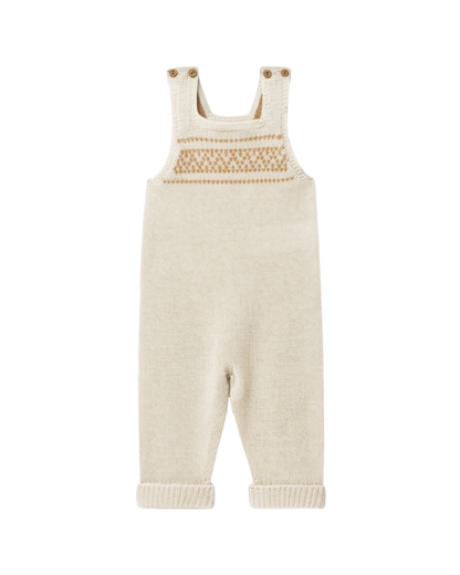 Jardineira Tricotada Jacquard Lã | Cute and Sweet