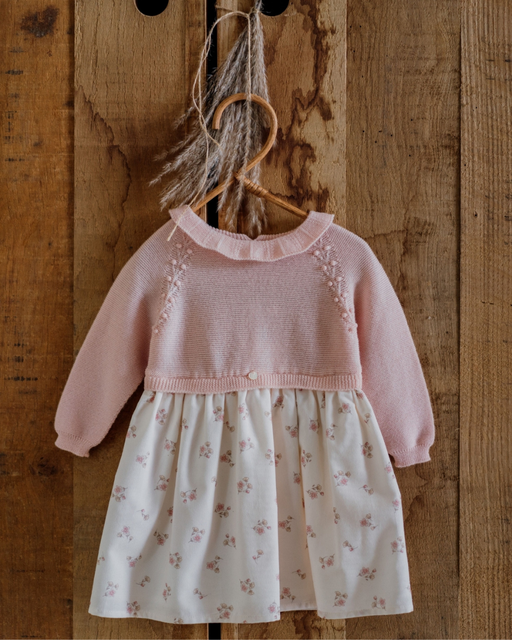 Vestido Lã e Tecido Florido | True Love