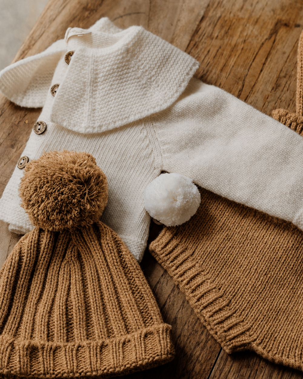 Casaco Gola Tricotado em Lã Merino | Winter Glow