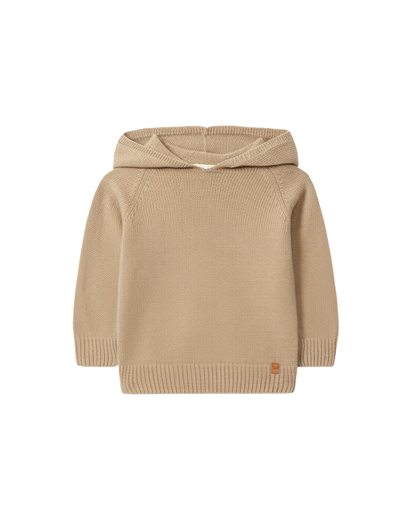 Camisola Capuz Tricotada Lã Merino | Winter Vibes