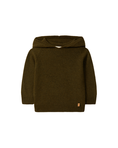 Camisola Capuz Tricotada Lã Merino | Winter Vibes