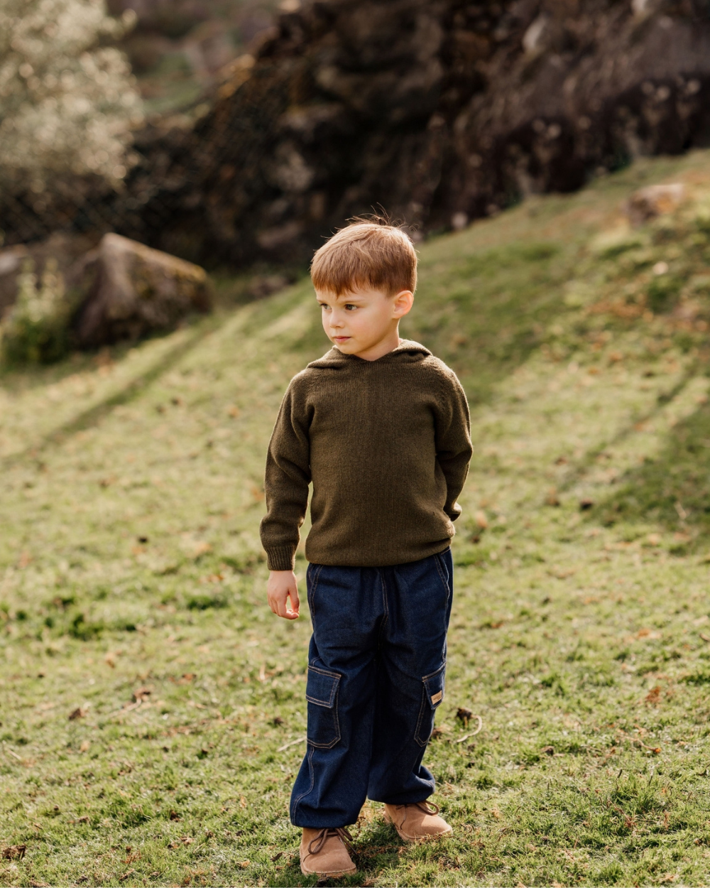 Camisola Capuz Tricotada Lã Merino | Winter Vibes