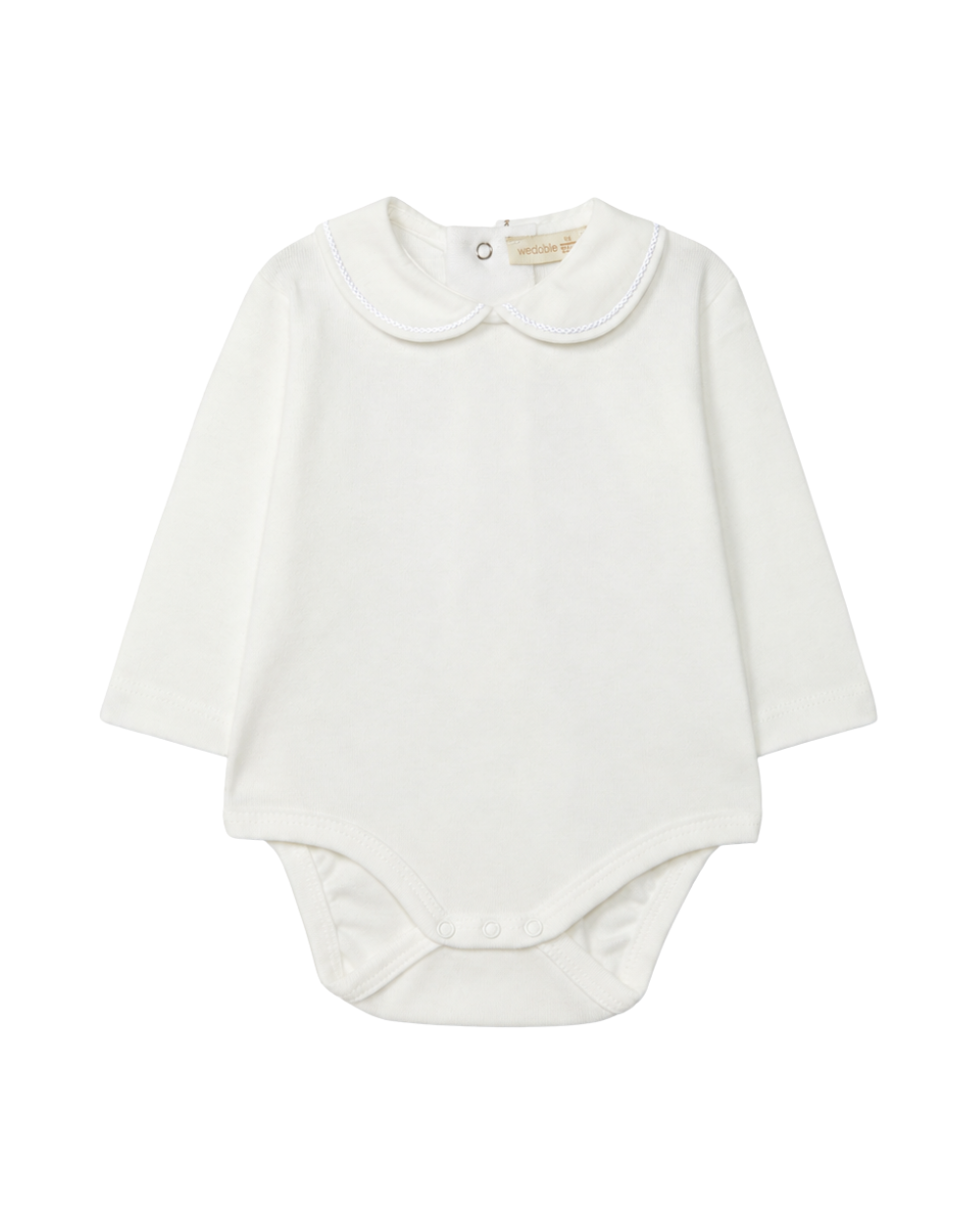 Body Manga Comprida Gola Redonda Bordada | Baby