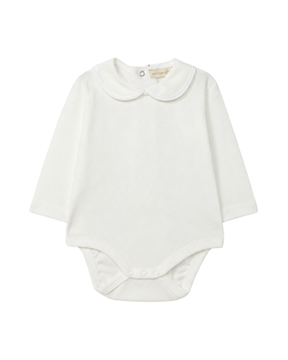 Body Manga Comprida Gola Redonda Bordada | Baby