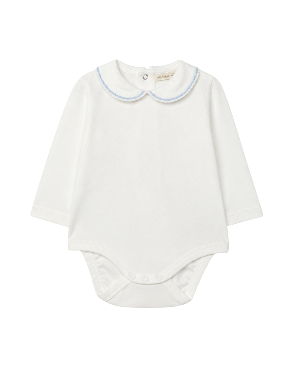 Body Manga Comprida Gola Redonda Bordada | Baby