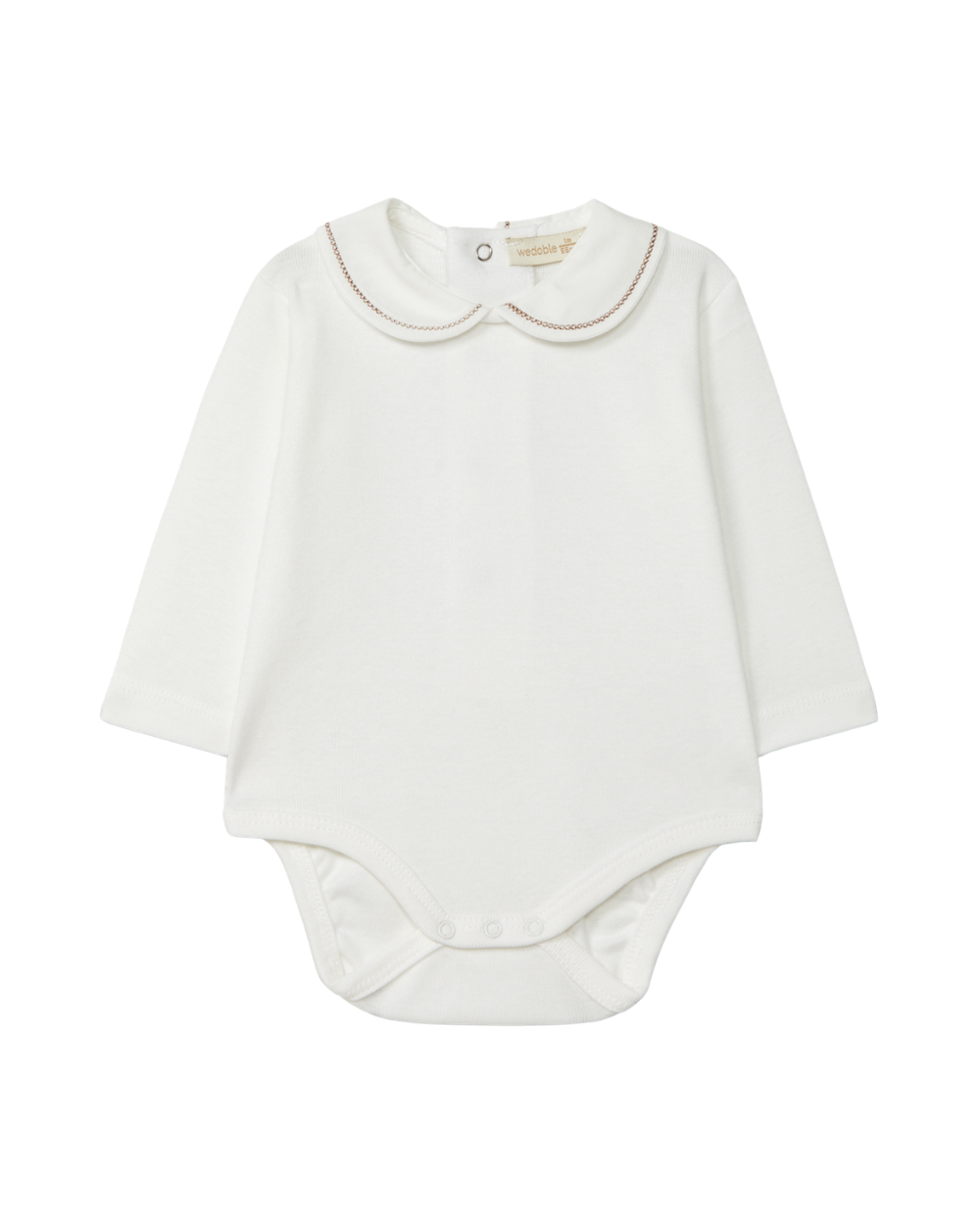 Body Manga Comprida Gola Redonda Bordada | Baby