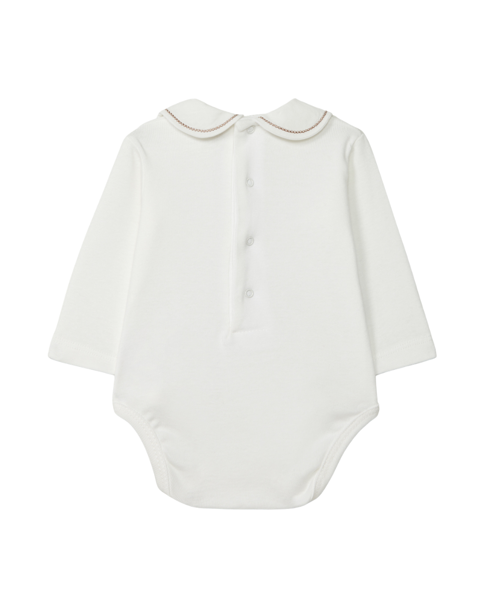Body Manga Comprida Gola Redonda Bordada | Baby