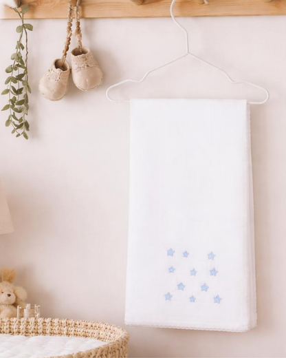 Fralda de Pano Bordado Estrelas | Love Solstice