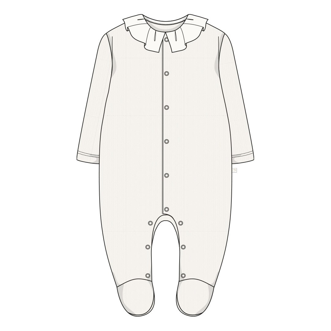Babygrow Algodão Orgânico Gola de Folho