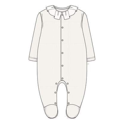 Babygrow Algodão Orgânico Gola de Folho