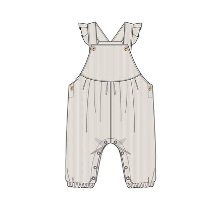 Jardineiras Bombazine Detalhe de Folho