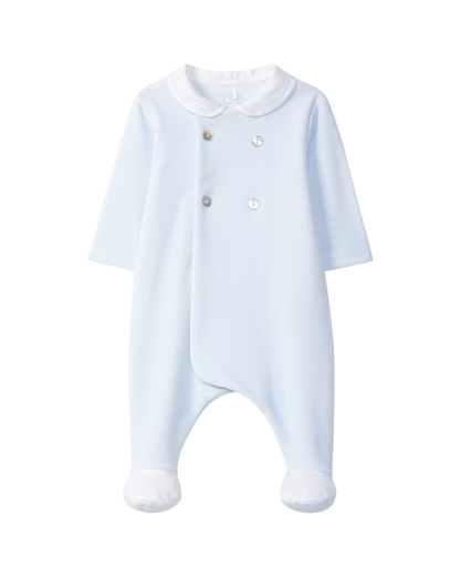 Babygrow Veludo Canelado Detalhe Ponto Cruz