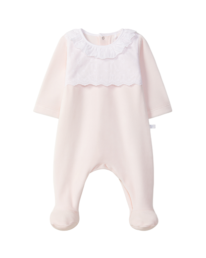 Babygrow Veludo Bordado Ponto Cruz