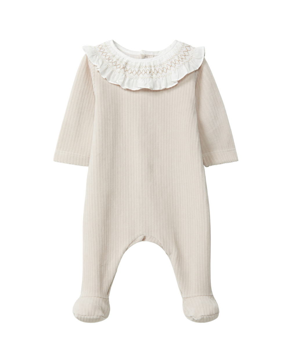 Babygrow Veludo Canelado Gola de Folho