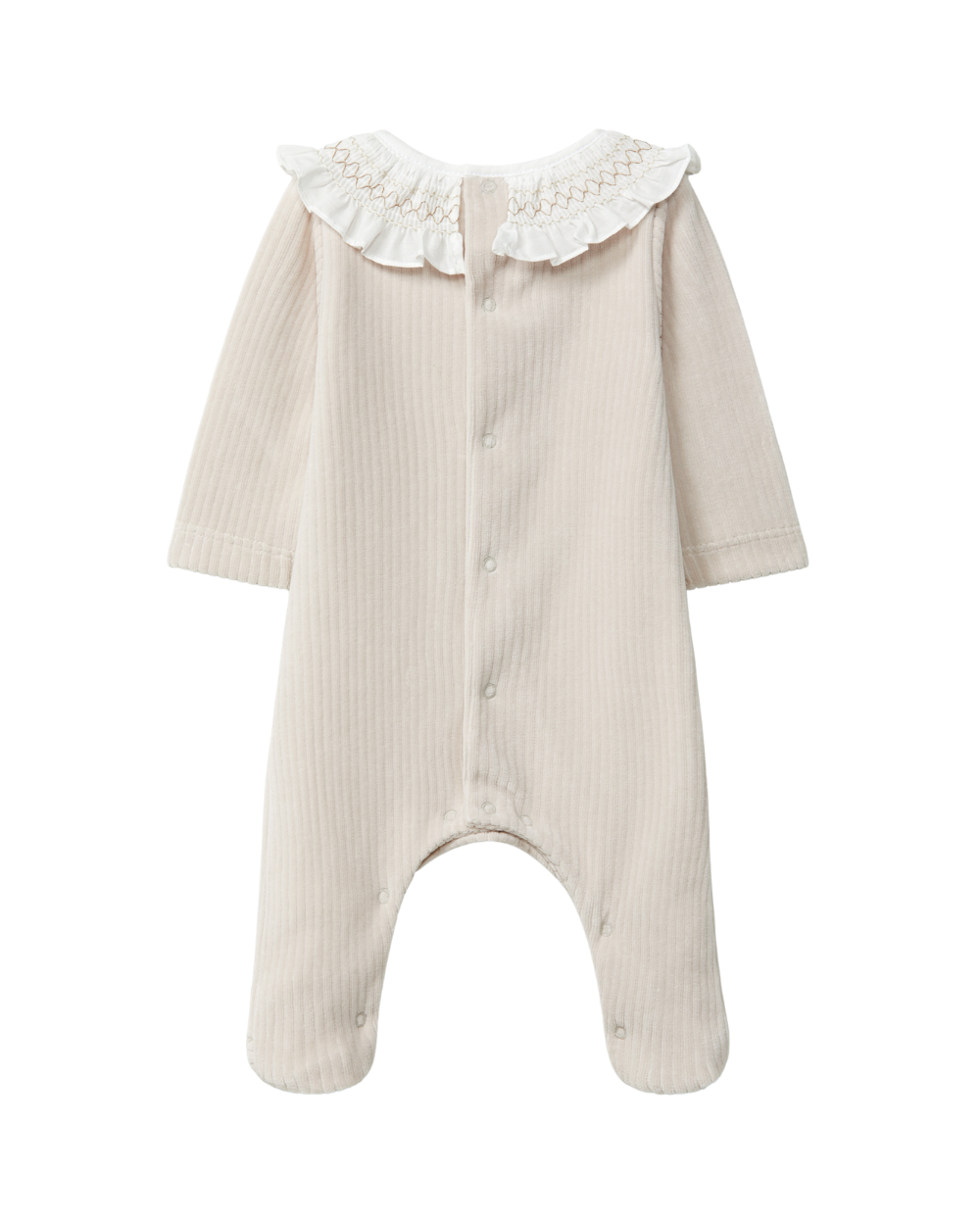 Babygrow Veludo Canelado Gola de Folho