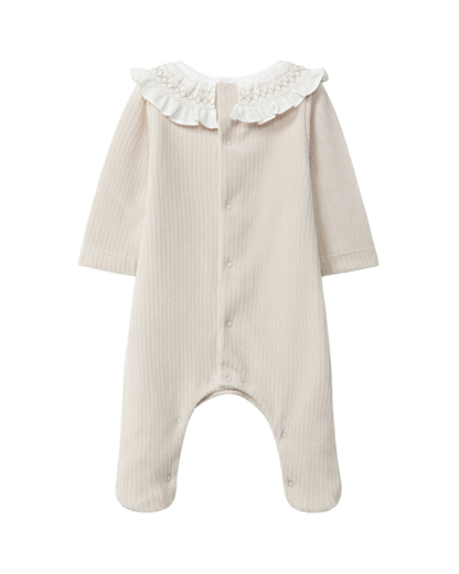Babygrow Veludo Canelado Gola de Folho