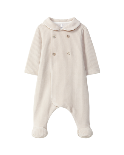 Babygrow Veludo Canelado Botões Decorativos