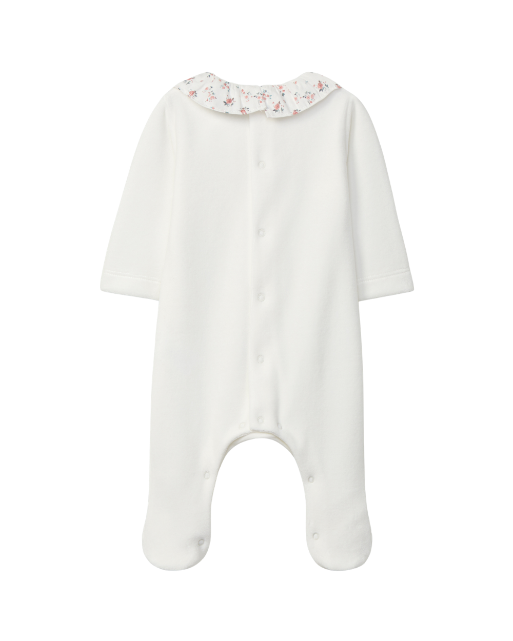 Babygrow Veludo Gola Folho e Smocks