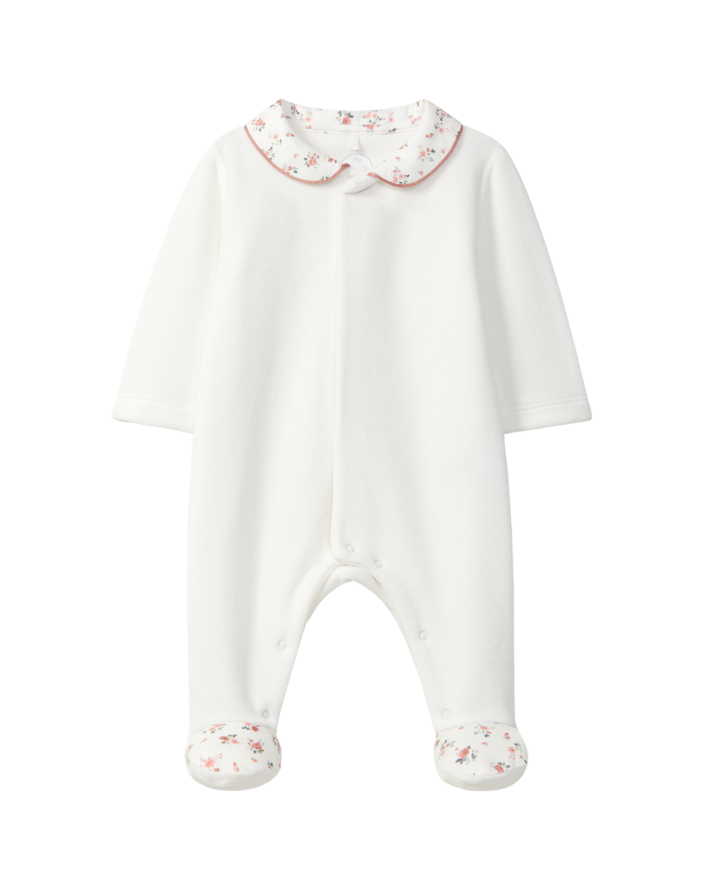 Babygrow Veludo Gola Redonda Tecido