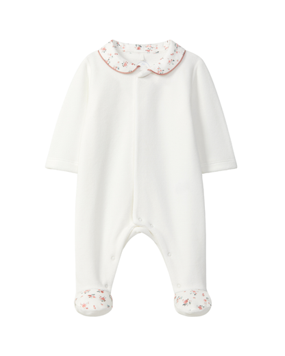 Babygrow Veludo Gola Redonda Tecido