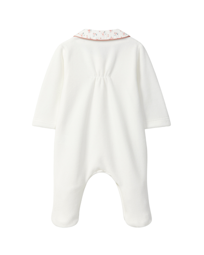 Babygrow Veludo Gola Redonda Tecido
