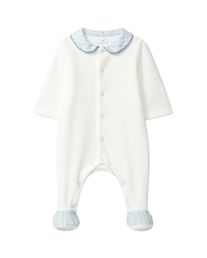 Babygrow Veludo Gola Redonda Tecido