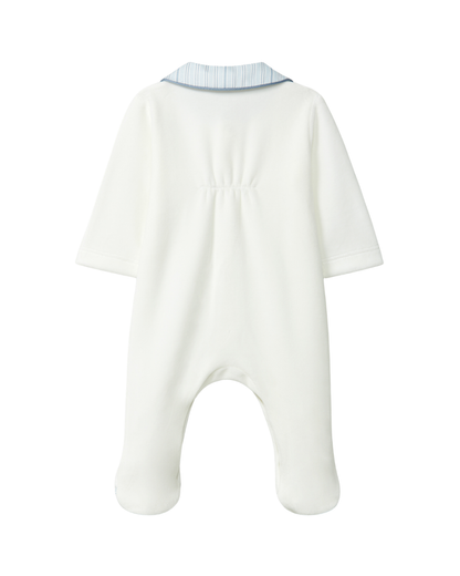 Babygrow Veludo Gola Redonda Tecido