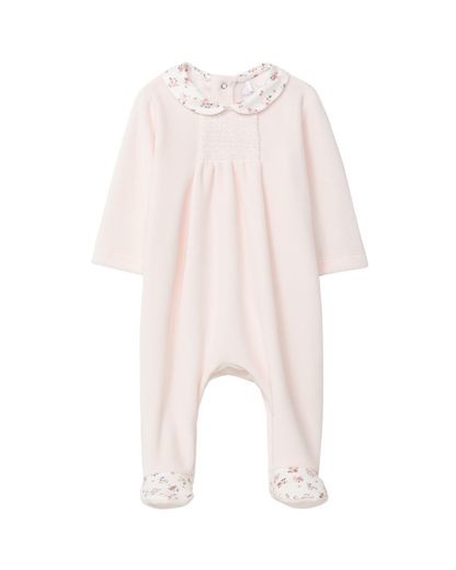 Babygrow Veludo Detalhe Smocks