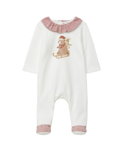 Babygrow Gola Folho Urso e Coelho no Trenó