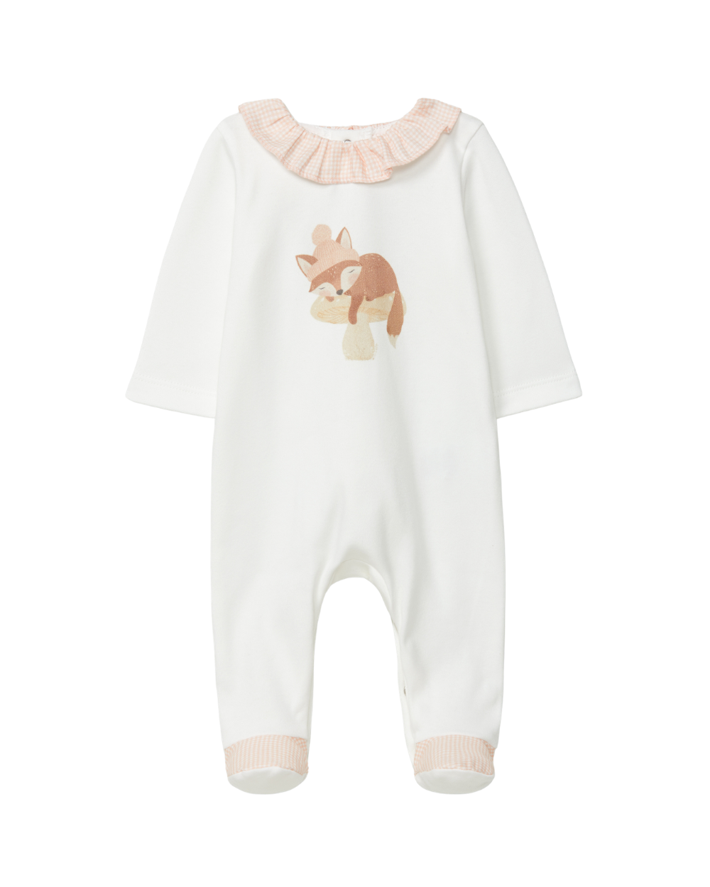 Babygrow Gola Folho Xadrez Vichy e Raposa