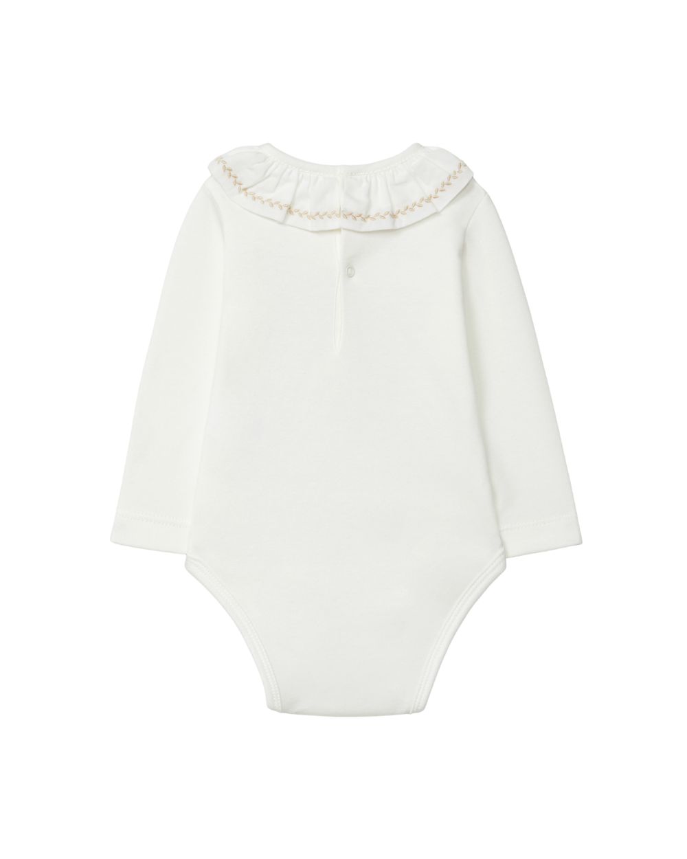 Body Gola de Folho Bordado de Folhas