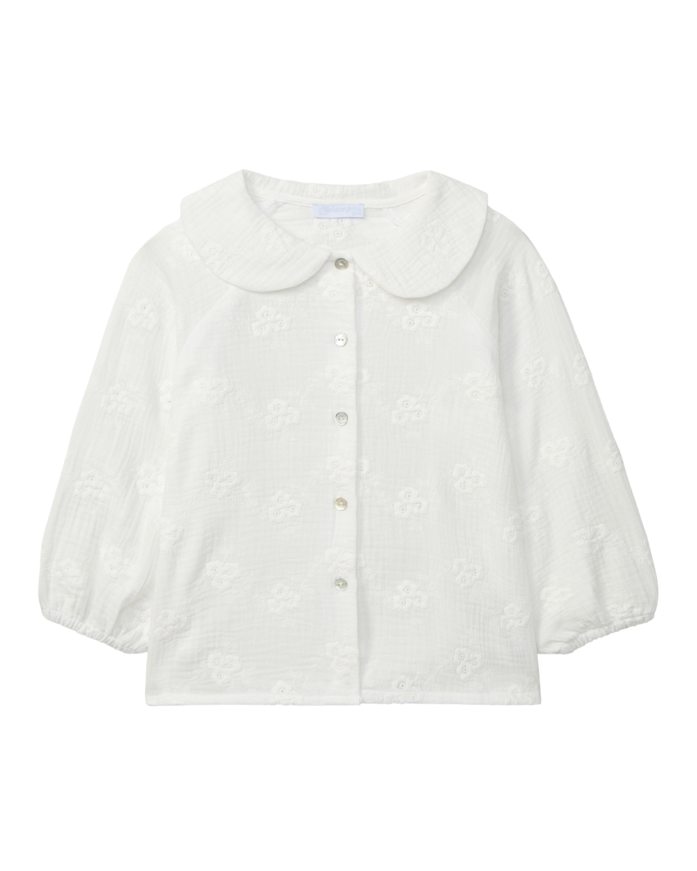 Blusa em Gaze Bordado Floral