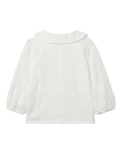Blusa em Gaze Bordado Floral