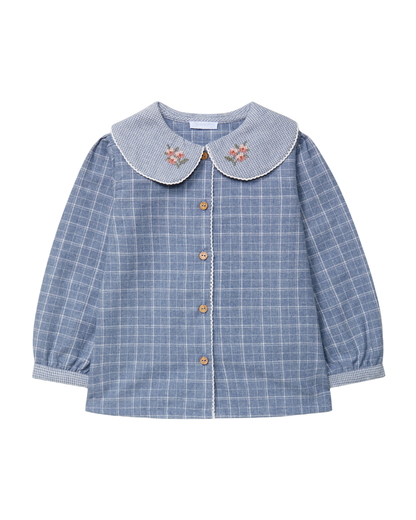 Blusa Xadrez e Micro-Vichy Bordado