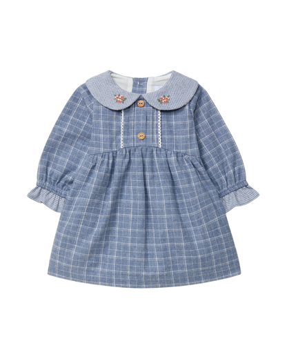 Vestido Xadrez e Micro-Vichy Bordado
