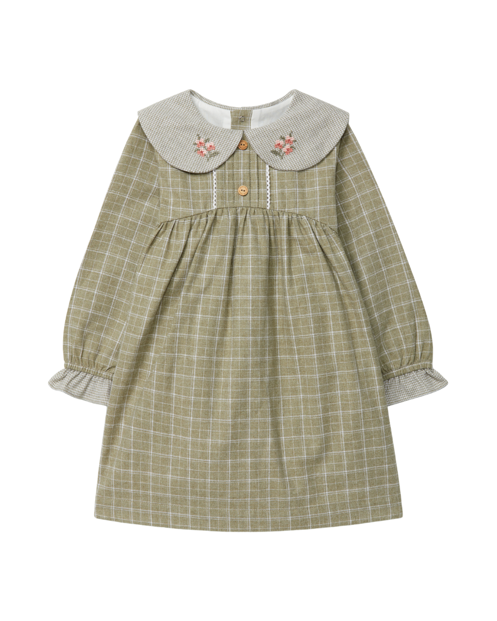 Vestido Xadrez e Micro-Vichy Bordado