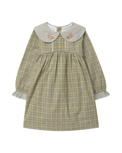 Vestido Xadrez e Micro-Vichy Bordado