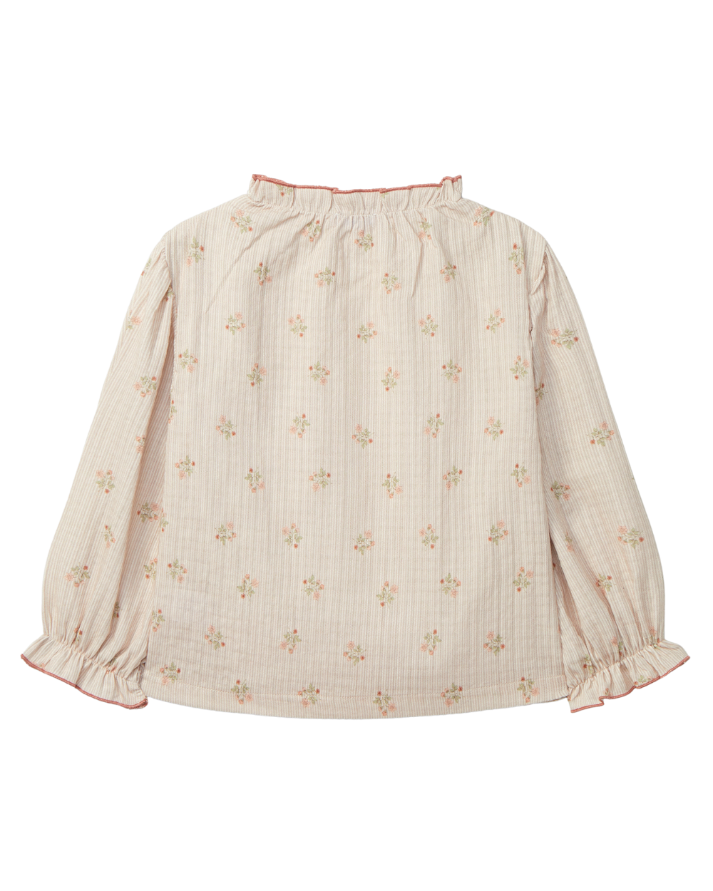 Blusa Flores com Detalhe de Folho