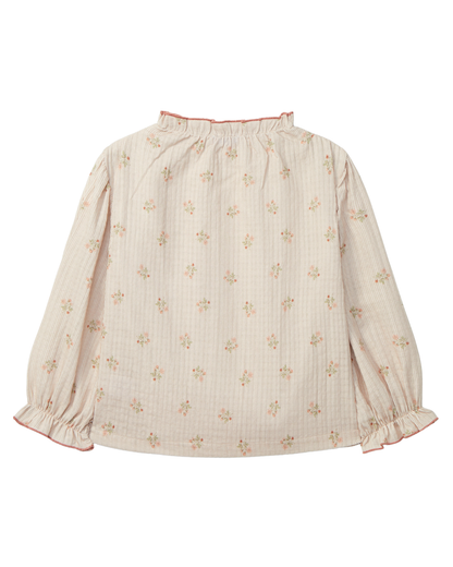 Blusa Flores com Detalhe de Folho