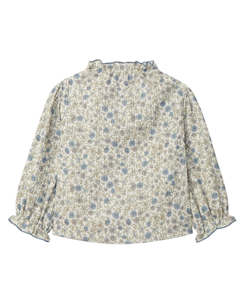 Blusa Flores com Detalhe de Folho