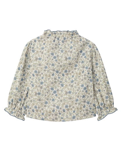 Blusa Flores com Detalhe de Folho