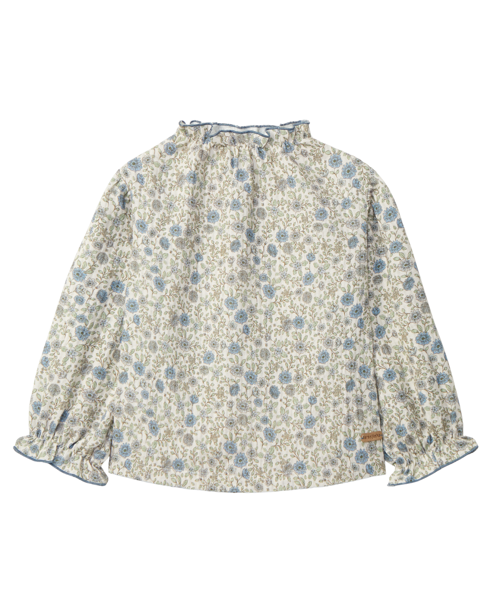 Blusa Flores com Detalhe de Folho