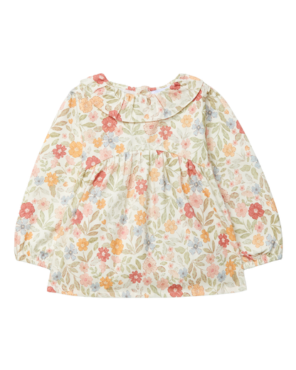 Blusa Tecido Texturado de Flores