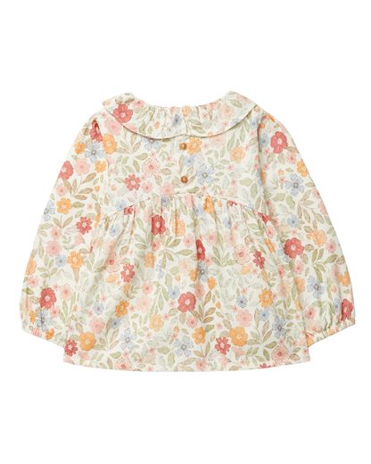 Blusa Tecido Texturado de Flores