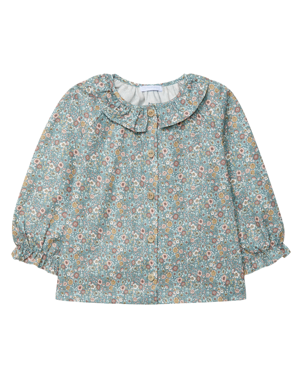 Blusa Estampada Gola de Folho
