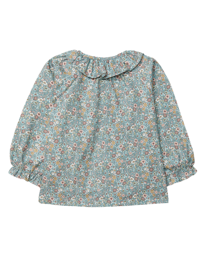 Blusa Estampada Gola de Folho